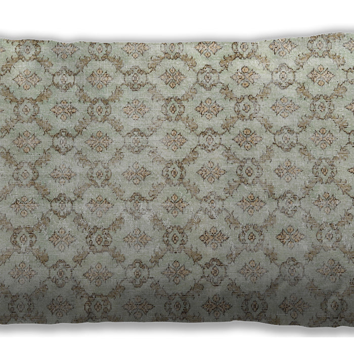 Traditional Classic Rectangular White Gold Lumbar Throw Pillow, 13 inch by 19 inch, lbtr3722