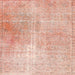 Square Traditional Deep Peach Orange Persian Rug, tr3723