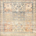 Square Traditional Golden Blonde Gold Persian Rug, tr3725