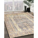 Traditional Camel Brown Persian Rug in Family Room, tr3726