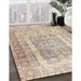 Machine Washable Traditional Deep Peach Orange Rug in a Family Room, wshtr3727