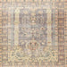 Square Traditional Deep Peach Orange Persian Rug, tr3727