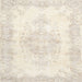 Round Machine Washable Traditional Blanched Almond Beige Rug, wshtr3729