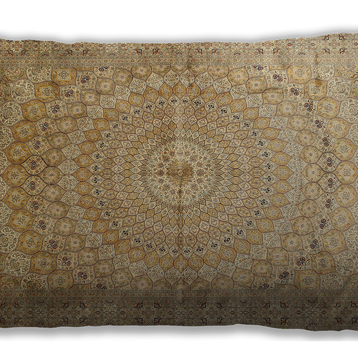 Traditional Classic Rectangular Light Brown Lumbar Throw Pillow, 13 inch by 19 inch, lbtr372