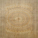 Square Traditional Light Brown Persian Rug, tr372