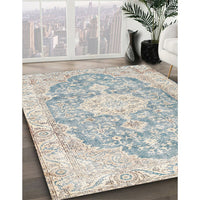 Traditional Gunmetal Gray Medallion Rug, tr3730