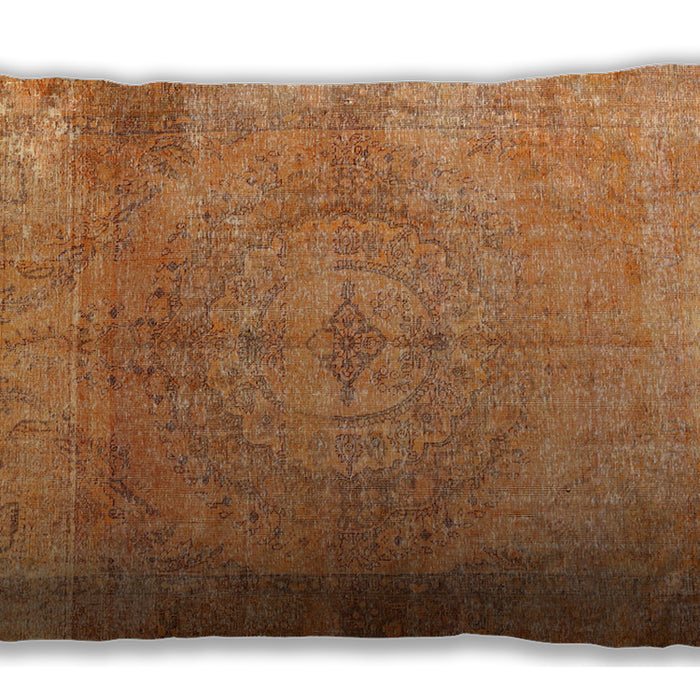 Traditional Classic Rectangular Orange Lumbar Throw Pillow, 13 inch by 19 inch, lbtr3731