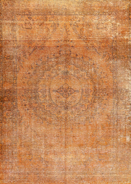 Machine Washable Traditional Orange Rug, wshtr3731