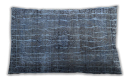 Traditional Classic Rectangular Purple Navy Blue Lumbar Throw Pillow, 13 inch by 19 inch, lbtr3732