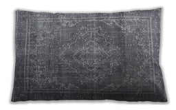 Traditional Classic Rectangular Silver Gray Lumbar Throw Pillow, 13 inch by 19 inch, lbtr3733