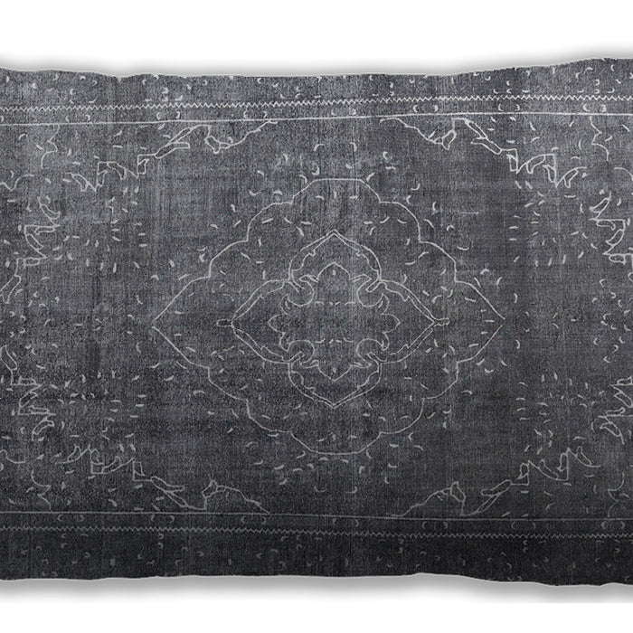 Traditional Classic Rectangular Silver Gray Lumbar Throw Pillow, 13 inch by 19 inch, lbtr3733