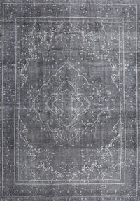 Machine Washable Traditional Silver Gray Rug, wshtr3733