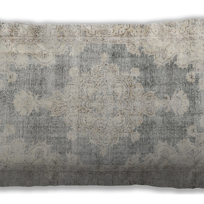 Traditional Classic Rectangular Champagne Beige Lumbar Throw Pillow, 13 inch by 19 inch, lbtr3739