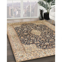 Traditional Reddish Brown Medallion Rug, tr373