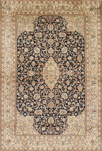 Machine Washable Traditional Sepia Brown Rug, wshtr373