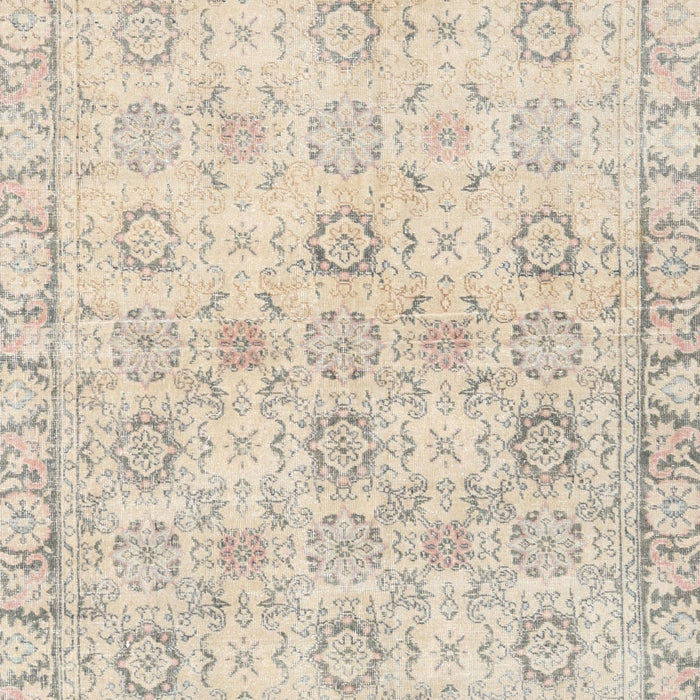 Machine Washable Traditional Light French Beige Brown Rug, wshtr3741