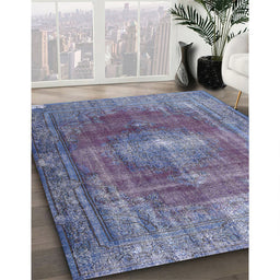 Traditional Deep Purple Persian Rug in Family Room, tr3743