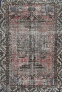 Machine Washable Traditional Rosy Pink Rug, wshtr3745