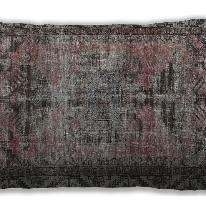 Traditional Classic Rectangular Rosy Pink Lumbar Throw Pillow, 13 inch by 19 inch, lbtr3745