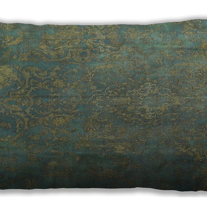 Traditional Classic Rectangular Dark Olive Green Lumbar Throw Pillow, 13 inch by 19 inch, lbtr3746