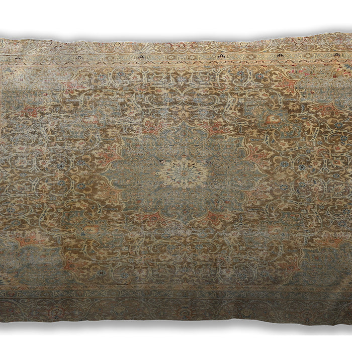 Traditional Classic Rectangular Copper Brown Lumbar Throw Pillow, 13 inch by 19 inch, lbtr3747
