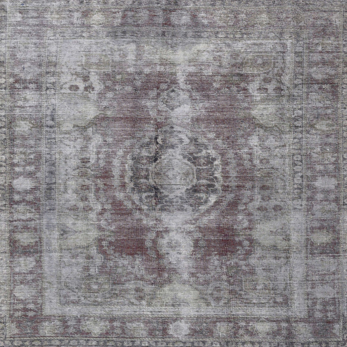 Square Traditional Dark Gray Persian Rug, tr3748