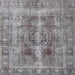 Square Traditional Dark Gray Persian Rug, tr3748