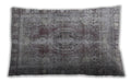 Traditional Classic Rectangular Dark Gray Lumbar Throw Pillow, 13 inch by 19 inch, lbtr3748