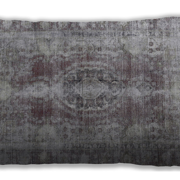 Traditional Classic Rectangular Dark Gray Lumbar Throw Pillow, 13 inch by 19 inch, lbtr3748