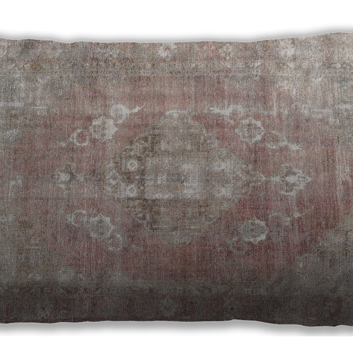 Traditional Classic Rectangular Sage Green Lumbar Throw Pillow, 13 inch by 19 inch, lbtr3749