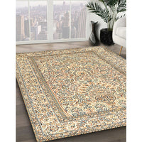 Traditional Khaki Gold Persian Rug, tr374