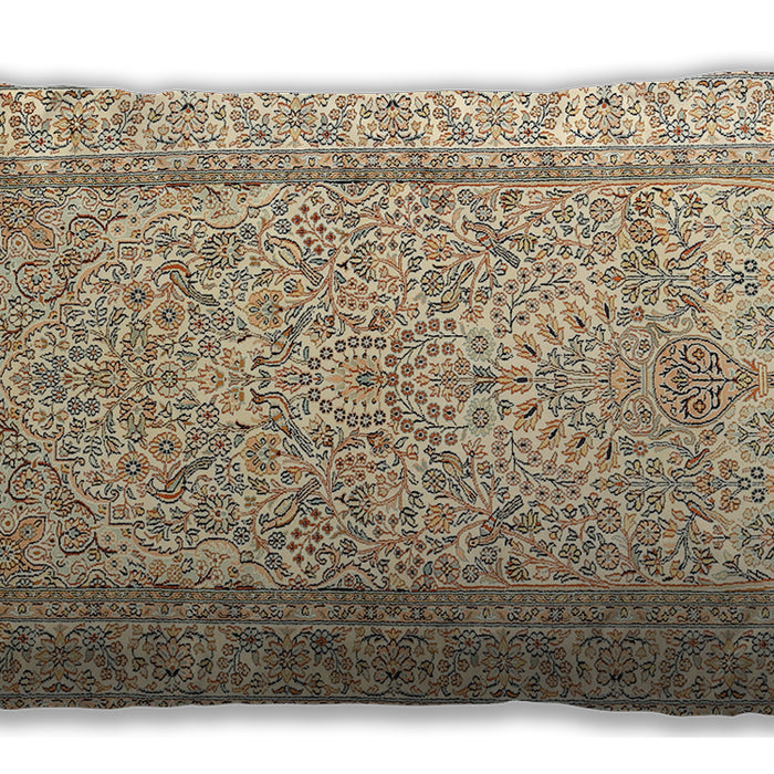 Traditional Classic Rectangular Khaki Gold Lumbar Throw Pillow, 13 inch by 19 inch, lbtr374