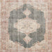 Square Traditional Dark Almond Brown Persian Rug, tr3750