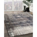 Traditional Ash Gray Persian Rug in Family Room, tr3751