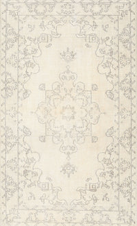 Machine Washable Traditional Blanched Almond Beige Rug, wshtr3753