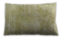 Traditional Classic Rectangular Brass Green Lumbar Throw Pillow, 13 inch by 19 inch, lbtr3755