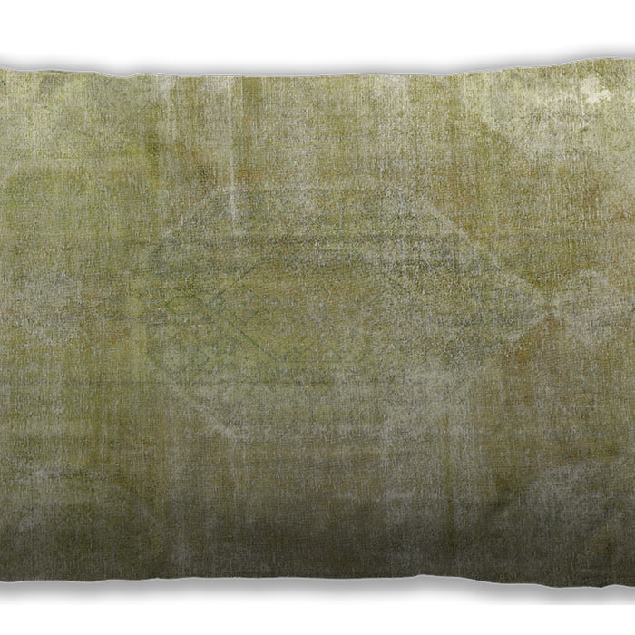 Traditional Classic Rectangular Brass Green Lumbar Throw Pillow, 13 inch by 19 inch, lbtr3755