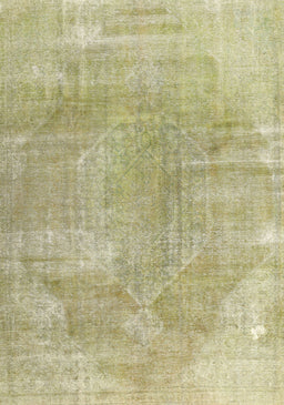 Machine Washable Traditional Brass Green Rug, wshtr3755