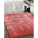 Machine Washable Traditional Fire Red Rug in a Family Room, wshtr3756