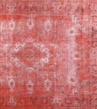 Machine Washable Traditional Fire Red Rug, wshtr3756