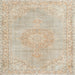 Round Machine Washable Traditional Camel Brown Rug, wshtr3757