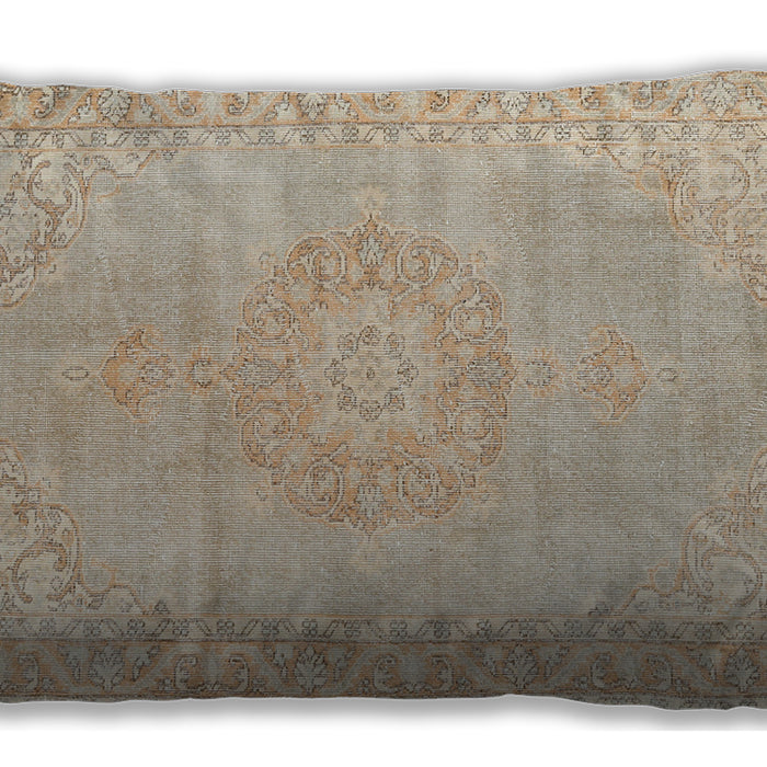Traditional Classic Rectangular Camel Brown Lumbar Throw Pillow, 13 inch by 19 inch, lbtr3757