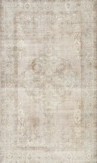 Machine Washable Traditional Light French Beige Brown Rug, wshtr3758