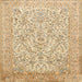 Square Traditional Brown Gold Persian Rug, tr375