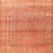 Square Traditional Orange Red Persian Rug, tr3761