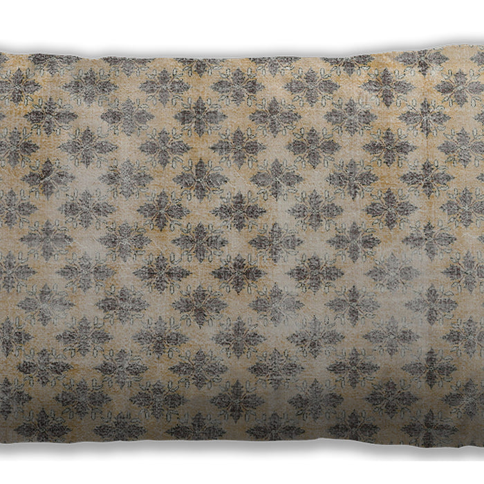 Traditional Classic Rectangular Brown Lumbar Throw Pillow, 13 inch by 19 inch, lbtr3762