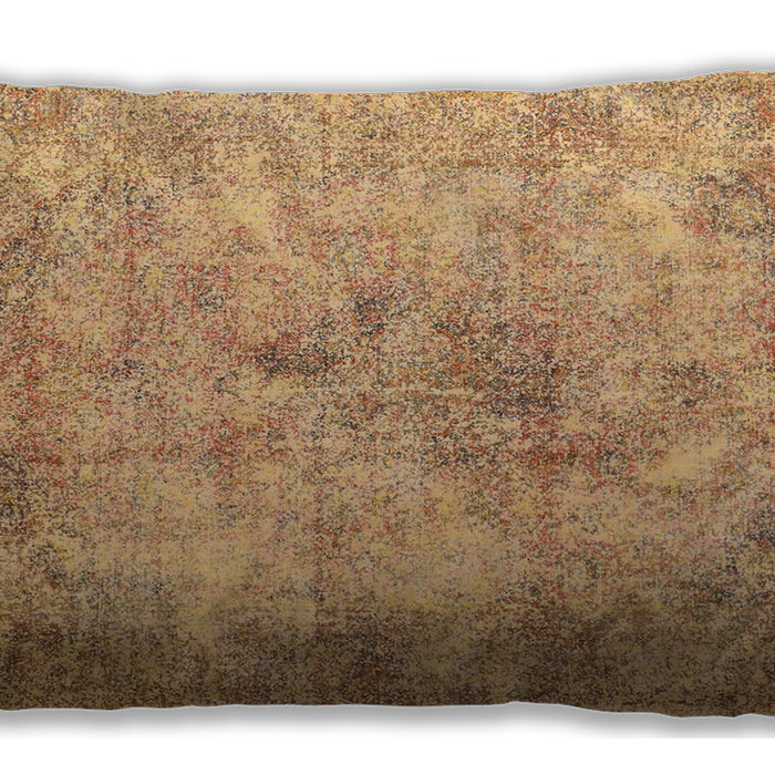Traditional Classic Rectangular Orange Lumbar Throw Pillow, 13 inch by 19 inch, lbtr3763