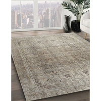 Traditional Khaki Green Persian Rug, tr3764