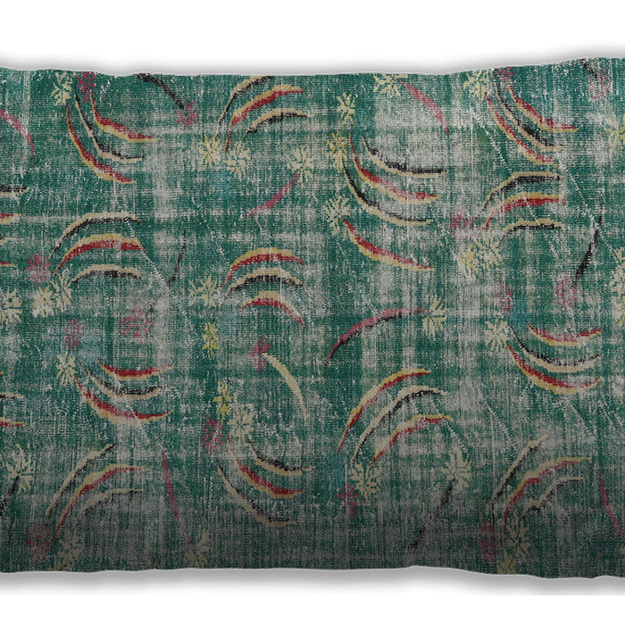 Traditional Classic Rectangular Sea Green Lumbar Throw Pillow, 13 inch by 19 inch, lbtr3765