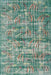 Machine Washable Traditional Sea Green Rug, wshtr3765